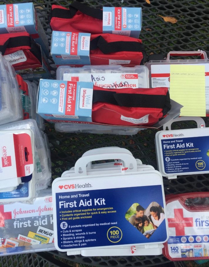 Assembled first-aid kits